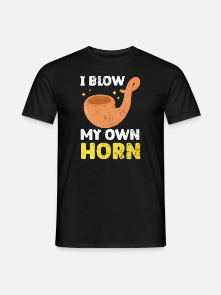 Jag blåser mitt eget horn Rosh Hashanah judiskt nyår - T-shirt herr - svart