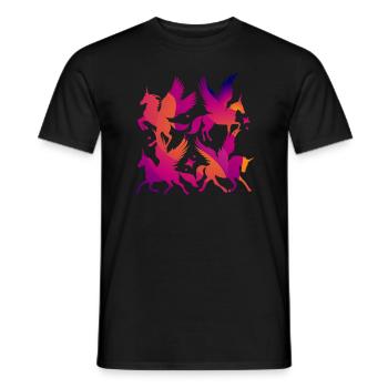 Pegasus Licorne Enfants Cheval - T-shirt homme - noir - Devant - AI Model Male 178 light (178cm)