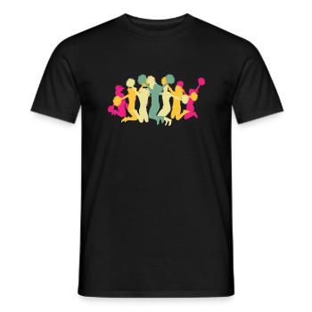 Cheerleading Rétro Cheerleader - T-shirt homme - noir - Devant - AI Model Male 178 light (178cm)