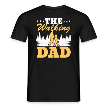 The Walking Dad Walker Cardio Exercise Fathers Day - Men's T-Shirt - black - Front - AI Model Male 178 light (178cm)