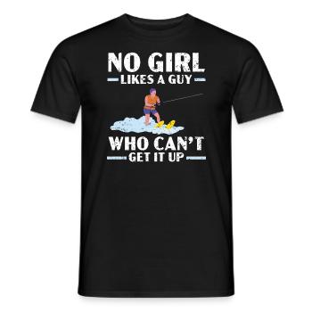 Waterskiing Water Skiing Surface Water Sport Waves - Men's T-Shirt - black - Front - AI Model Male 178 light (178cm)