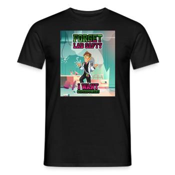 Forget Lab Safty Superpowers Chemist - Men's T-Shirt - black - Front - AI Model Male 178 light (178cm)