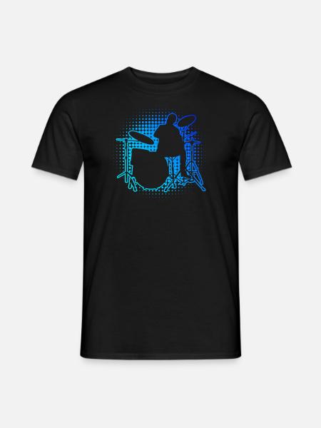 Men's Percussionist Drum Kit Drummer - Men's T-Shirt - black
