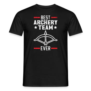 Best Archery Team Ever Shoot Arrows Archer Bowman - Men's T-Shirt - black - Front - AI Model Male 178 light (178cm)
