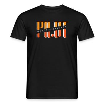 Pilot Captain Pilot Glider - Men's T-Shirt - black - Front - AI Model Male 178 light (178cm)