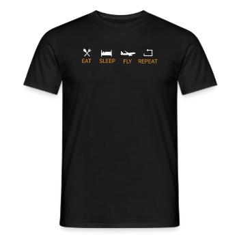 Pilot Captain Pilot Glider - Men's T-Shirt - black - Front - AI Model Male 178 light (178cm)