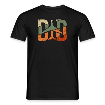Pilot Captain Pilot Glider - Men's T-Shirt - black - Front - AI Model Male 178 light (178cm)