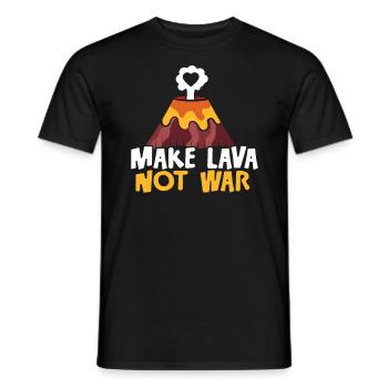Make Lava Not War Earth Science Volcano Scientist - Men's T-Shirt - black - Front - AI Model Male 178 light (178cm)