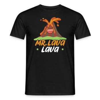 Mr. Lava Lava Earth Science Volcano Scientist - Men's T-Shirt - black - Front - AI Model Male 178 light (178cm)