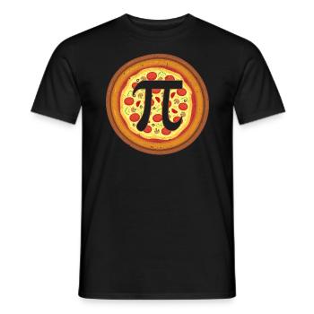 Pizza Pi Day Mangeur de pizza Mathématicien italien - T-shirt homme - noir - Devant - AI Model Male 178 light (178cm)