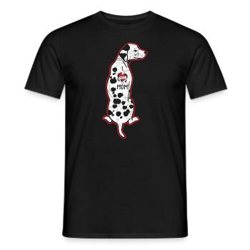 Spot Squad Propriétaire dalmate Amoureux des chiens Fête des mères - T-shirt homme - noir - Devant - AI Model Male 178 light (178cm)
