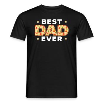Meilleur papa mangeur de pizza italien plat fête des pères - T-shirt homme - noir - Devant - AI Model Male 178 light (178cm)