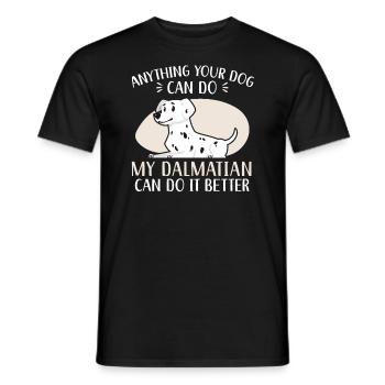 Mon dalmatien peut le faire mieux Dog Lover Puppy - T-shirt homme - noir - Devant - AI Model Male 178 light (178cm)