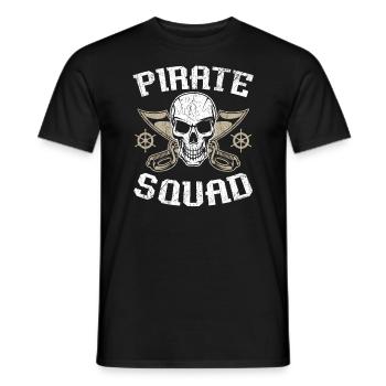Pirate Squad Caraïbes Buccaneer Pirate Lover - T-shirt homme - noir - Devant - AI Model Male 178 light (178cm)