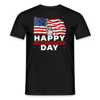 Happy Constitution Day New American USA America - Men's T-Shirt - black - Front - AI Model Male 178 light (178cm)