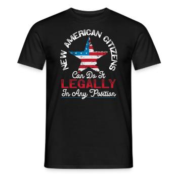 New American Citizens USA America Constitution Day - Men's T-Shirt - black - Front - AI Model Male 178 light (178cm)