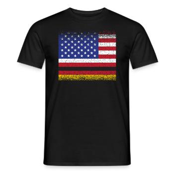 Usa Allemagne Drapeau Germano Américain Von Steuben Day - T-shirt homme - noir - Devant - AI Model Male 178 light (178cm)