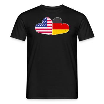 Usa Allemagne Drapeau Germano Américain Von Steuben Day - T-shirt homme - noir - Devant - AI Model Male 178 light (178cm)