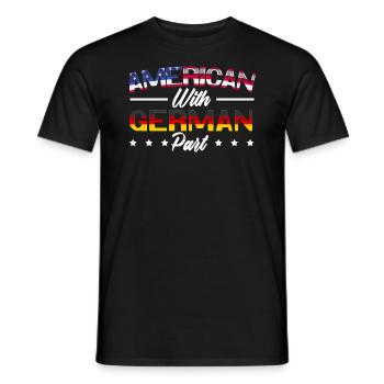 Américain avec partie allemande USA Allemagne Von Steuben - T-shirt homme - noir - Devant - AI Model Male 178 light (178cm)