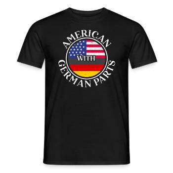 Américain avec partie allemande USA Allemagne Von Steuben - T-shirt homme - noir - Devant - AI Model Male 178 light (178cm)