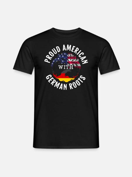 Proud American With A German Roots Von Steuben Day - Men's T-Shirt - black