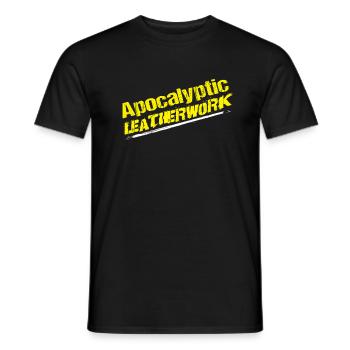 Apocalyptic Leatherwork Lederhandwerk - Männer T-Shirt - Schwarz - Vorne - AI Model Male 178 light (178cm)