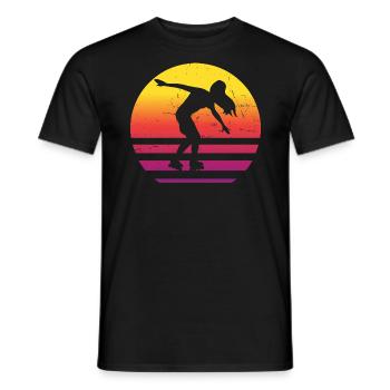 Rollerskate Rollerskaten Hommes Femme Roller Skate - T-shirt homme - noir - Devant - AI Model Male 178 light (178cm)