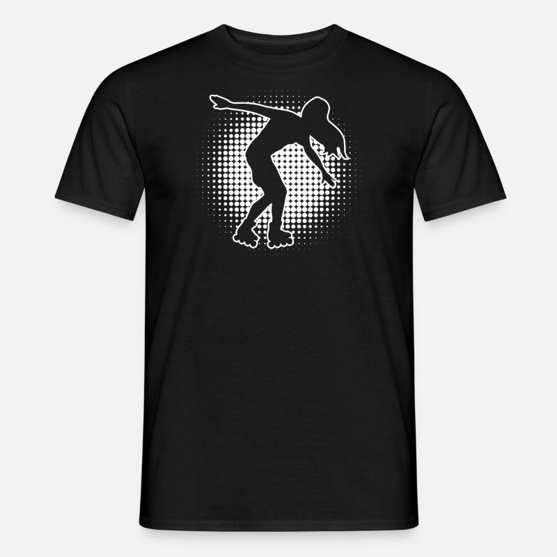 Rollschuh Rollerskaten Damen Herren Rollerskate - Männer T-Shirt - Schwarz