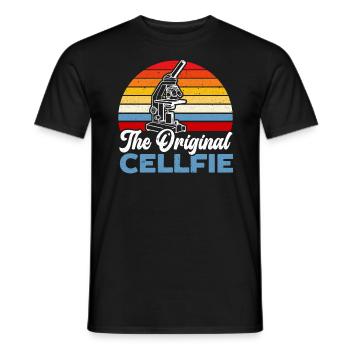 L’amoureux original de la science cellfie Microbiologie - T-shirt homme - noir - Devant - AI Model Male 178 light (178cm)