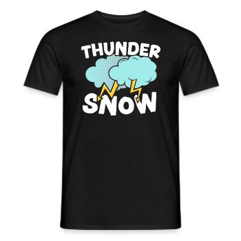 Thunder Snow Lover Eiskalte verschneite Wintersaison - Männer T-Shirt - Schwarz - Vorne - AI Model Male 178 light (178cm)