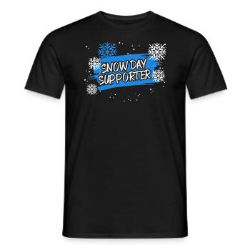 Snow Day Supporter Ice Cold Snowy Winter Season - Men's T-Shirt - black - Front - AI Model Male 178 light (178cm)