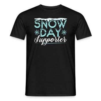 Snow Day Supporter Ice Cold Snowy Winter Season - Men's T-Shirt - black - Front - AI Model Male 178 light (178cm)