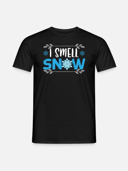 Ich rieche Schneeliebhaber Eis kalt Schnee Wintersaison - Männer T-Shirt - Schwarz
