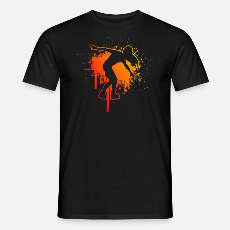 Roller Skates Rollschuhlaufen Rollerskate - Männer T-Shirt - Schwarz