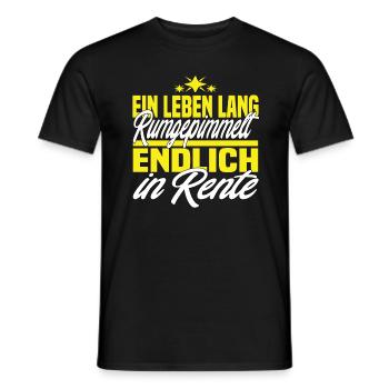 Ein Leben Lang Rumgepimmelt Endlich In Rente - Männer T-Shirt - Schwarz - Vorne - AI Model Male 178 light (178cm)