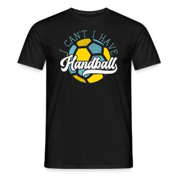 Ich kann nicht Handballspieler Handballer Sport - Männer T-Shirt - Schwarz - Vorne - AI Model Male 178 light (178cm)