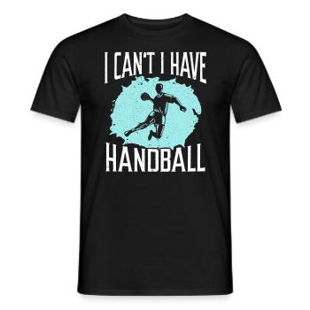 Ich kann nicht Handballspieler Handballer Sport - Männer T-Shirt - Schwarz - Vorne - AI Model Male 178 light (178cm)
