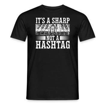 C’est un musicien de piano sharp pas un hashtag - T-shirt homme - noir - Devant - AI Model Male 178 light (178cm)