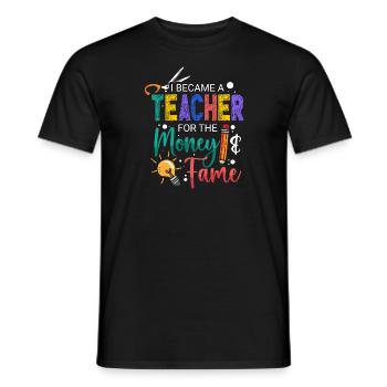 Les enseignants présentent le cours de formation des enseignants école d’enseignants - T-shirt homme - noir - Devant - AI Model Male 178 light (178cm)