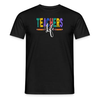 Les enseignants présentent le cours de formation des enseignants école d’enseignants - T-shirt homme - noir - Devant - AI Model Male 178 light (178cm)