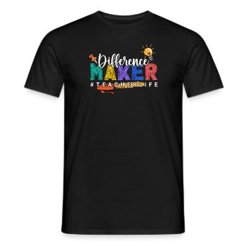 Les enseignants présentent le cours de formation des enseignants école d’enseignants - T-shirt homme - noir - Devant - AI Model Male 178 light (178cm)
