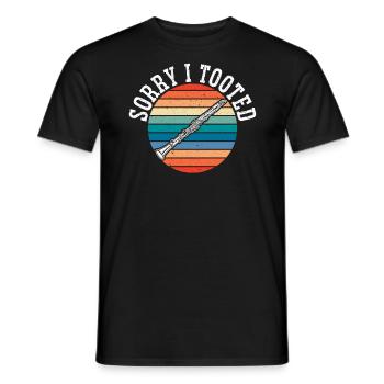 Sorry I Tooted Klarinettenklarinettist Musiker - Männer T-Shirt - Schwarz - Vorne - AI Model Male 178 light (178cm)