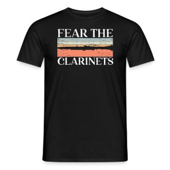Fear Die Klarinetten Klarinettist Musikinstrument - Männer T-Shirt - Schwarz - Vorne - AI Model Male 178 light (178cm)