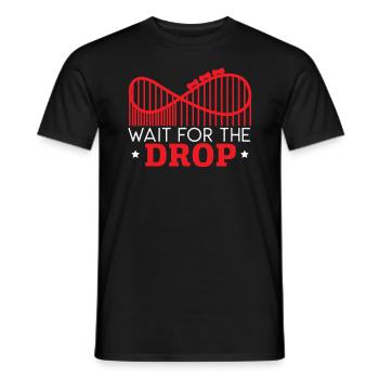 Attendez les montagnes russes Drop Roller Coaster - T-shirt homme - noir - Devant - AI Model Male 178 light (178cm)