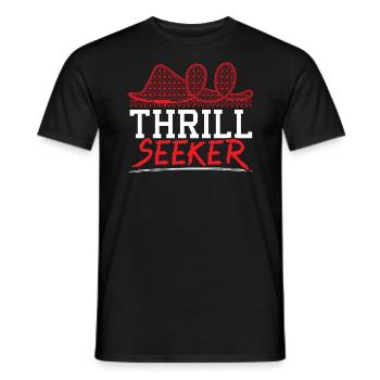Thrill Seeker Roller Coaster Ride Rollercoaster - T-shirt homme - noir - Devant - AI Model Male 178 light (178cm)