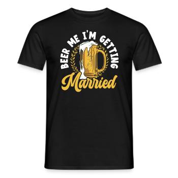 Beer Me I’m Getting Married Alcohol Enterrement de vie de garçon - T-shirt homme - noir - Devant - AI Model Male 178 light (178cm)