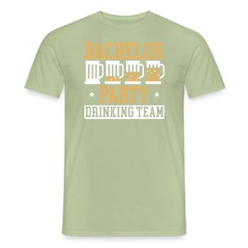 Bachelor Party Drinking Team Beer Stag Night - Men's T-Shirt - sage - Front - AI Model Male 178 light (178cm)