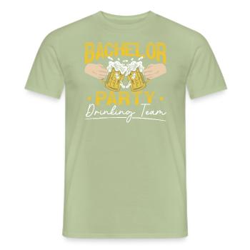 Bachelor Party Drinking Team Beer Stag Night - Men's T-Shirt - sage - Front - AI Model Male 178 light (178cm)