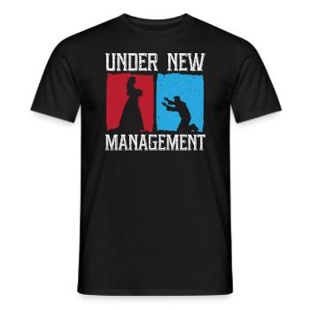 Unter neuer Leitung Bräutigam Hochzeits-Junggesellenabschied - Männer T-Shirt - Schwarz - Vorne - AI Model Male 178 light (178cm)