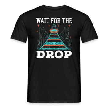 Attendez les montagnes russes Drop Roller Coaster - T-shirt homme - noir - Devant - AI Model Male 178 light (178cm)